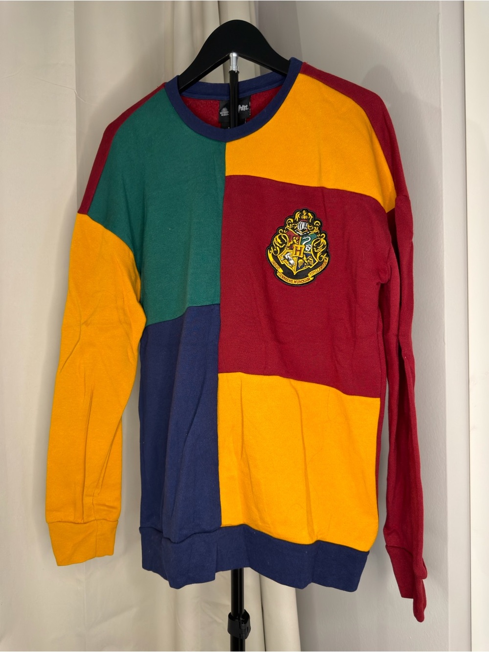 Warner Bros. Multicolor Crewneck Sweater - Red, Yellow, Green, Navy